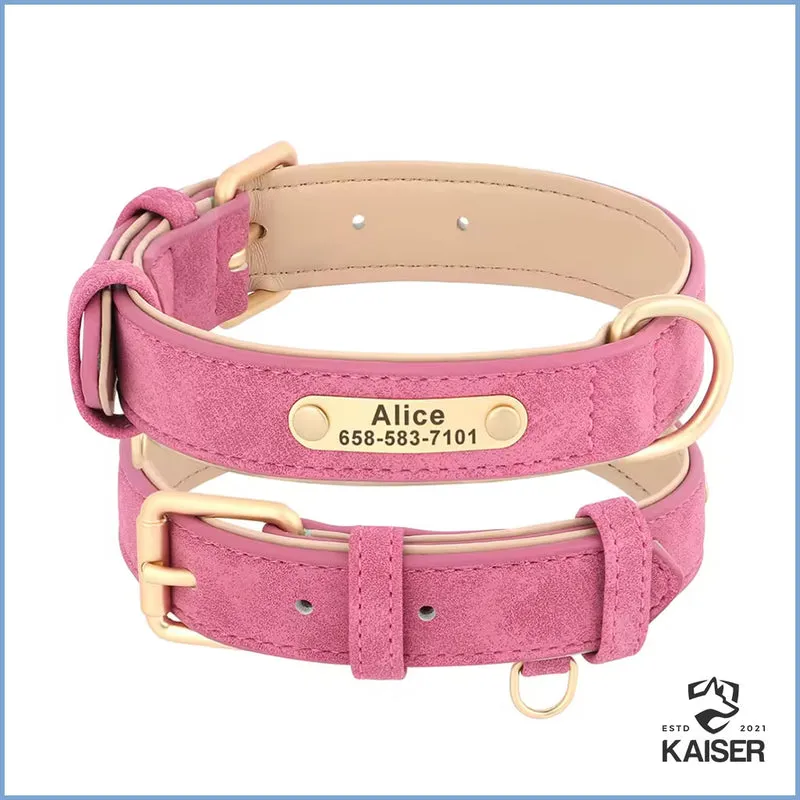 Personalisiertes Hundehalsband PU-Leder