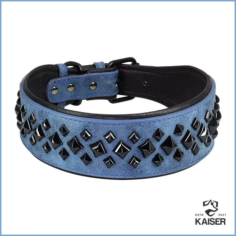 Hundehalsband aus PU-Leder gepolstert 5cm breit