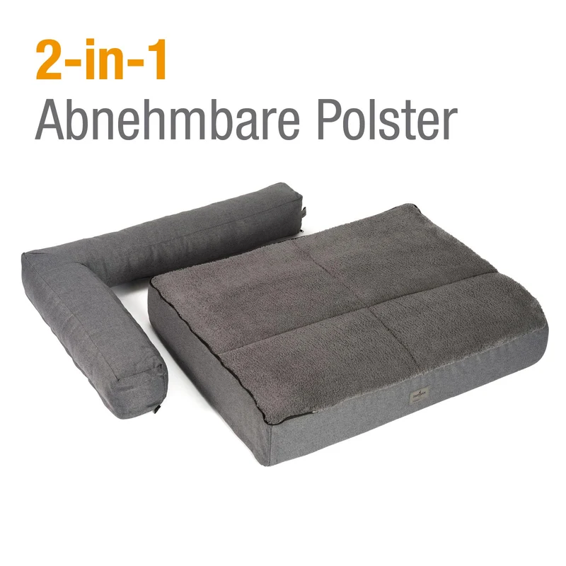 PDB3014 | Premium 2-in-1 Hundesofa, abnehmbare Seitenpolster, waschbar, orthopädische Füllung