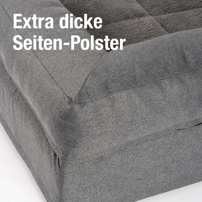 PDB3014 | Premium 2-in-1 Hundesofa, abnehmbare Seitenpolster, waschbar, orthopädische Füllung