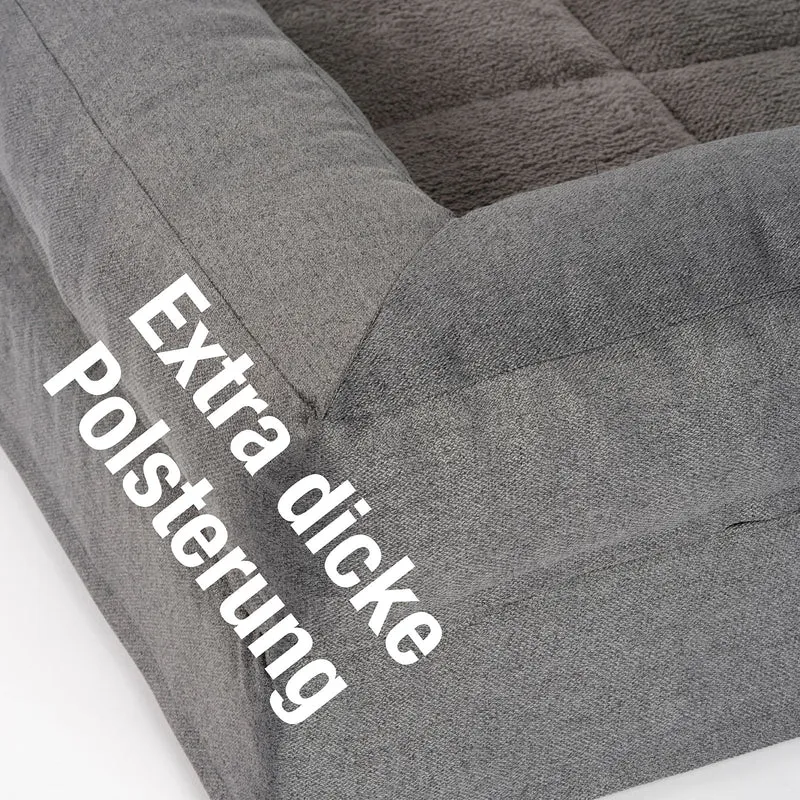 PDB3014 | Premium 2-in-1 Hundesofa, abnehmbare Seitenpolster, waschbar, orthopädische Füllung