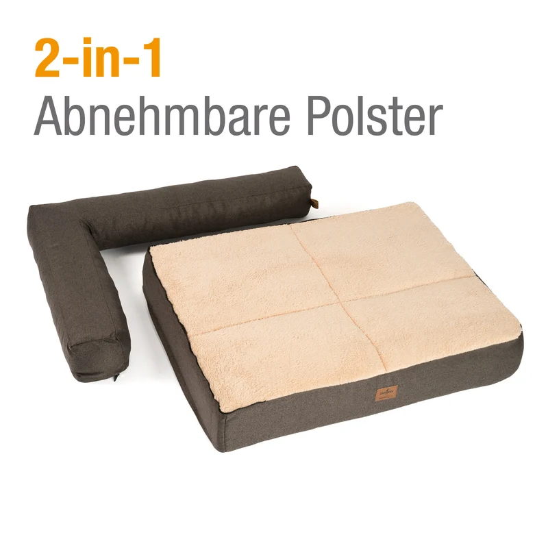 PDB3014 | Premium 2-in-1 Hundesofa, abnehmbare Seitenpolster, waschbar, orthopädische Füllung