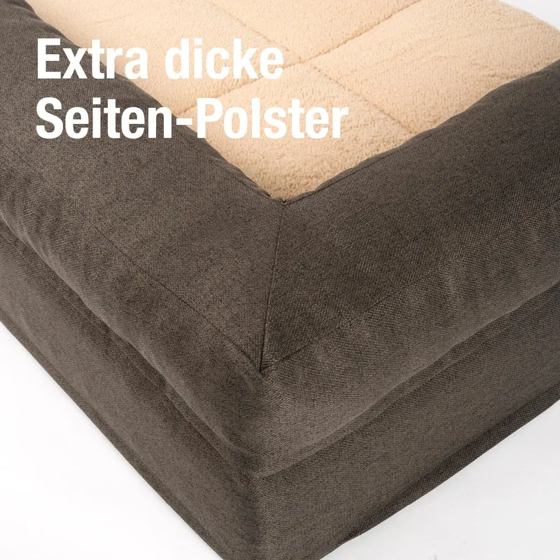 PDB3014 | Premium 2-in-1 Hundesofa, abnehmbare Seitenpolster, waschbar, orthopädische Füllung