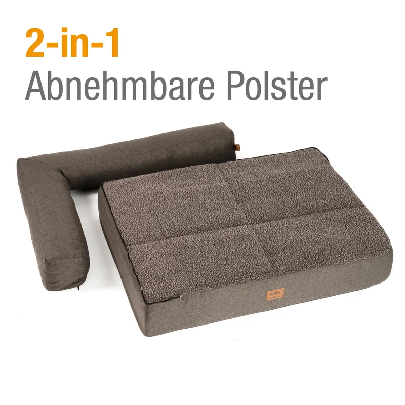 PDB3014 | Premium 2-in-1 Hundesofa, abnehmbare Seitenpolster, waschbar, orthopädische Füllung