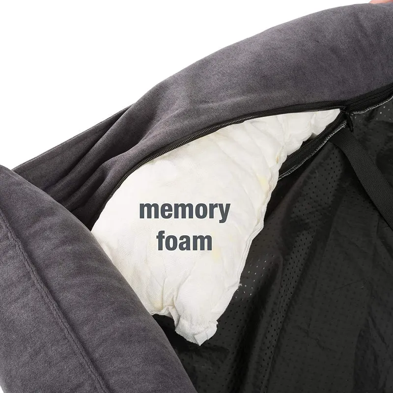 PDB2002 | Premium Hundebett mit Wendekissen, waschbar, orthopädisch, S/M/L, purple, braun, grau
