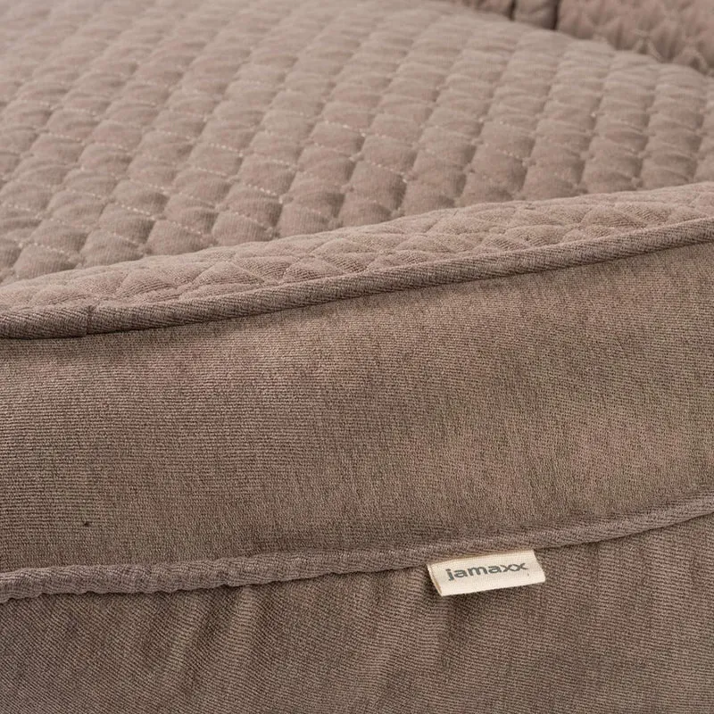 PDB3009 | Stilvolles Hunde-Sofa, dicke Polsterung, waschbar, M+L, braun + grau