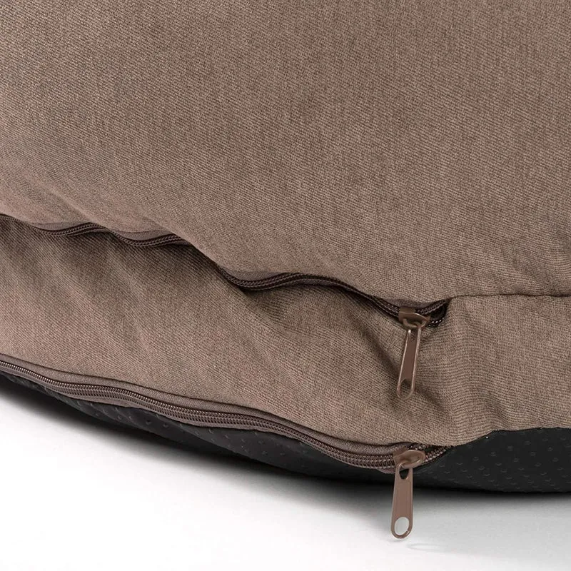 PDB3009 | Stilvolles Hunde-Sofa, dicke Polsterung, waschbar, M+L, braun + grau