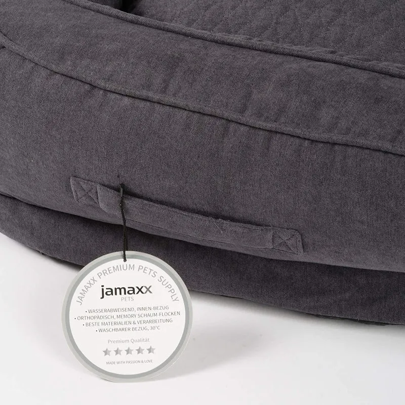 PDB3009 | Stilvolles Hunde-Sofa, dicke Polsterung, waschbar, M+L, braun + grau