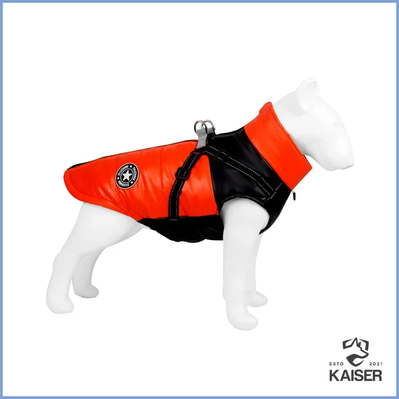 Hunde Winterjacke mit Geschirr