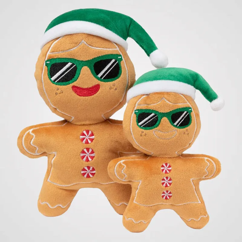 FUZZYARD - Mr & Mrs Gingerbread | lustiges Hundespielzeug zu Weihnachten