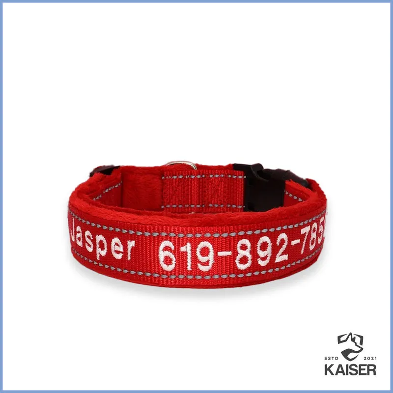Personalisiertes reflektierendes Hundehalsband bestickt