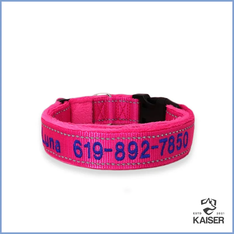 Personalisiertes reflektierendes Hundehalsband bestickt