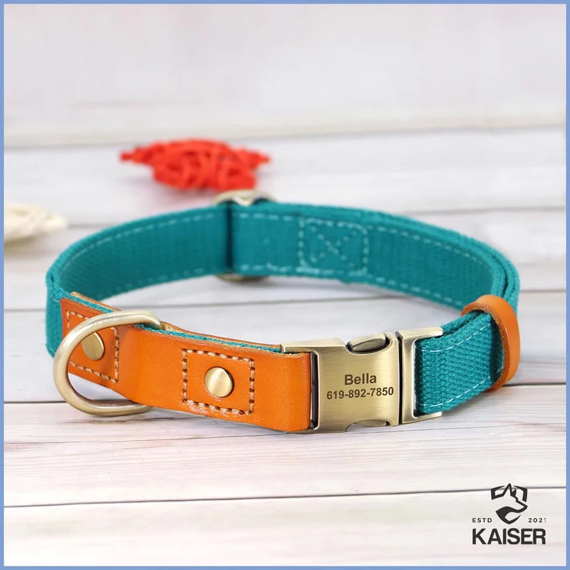 Hundehalsband personalisiert mit Leine