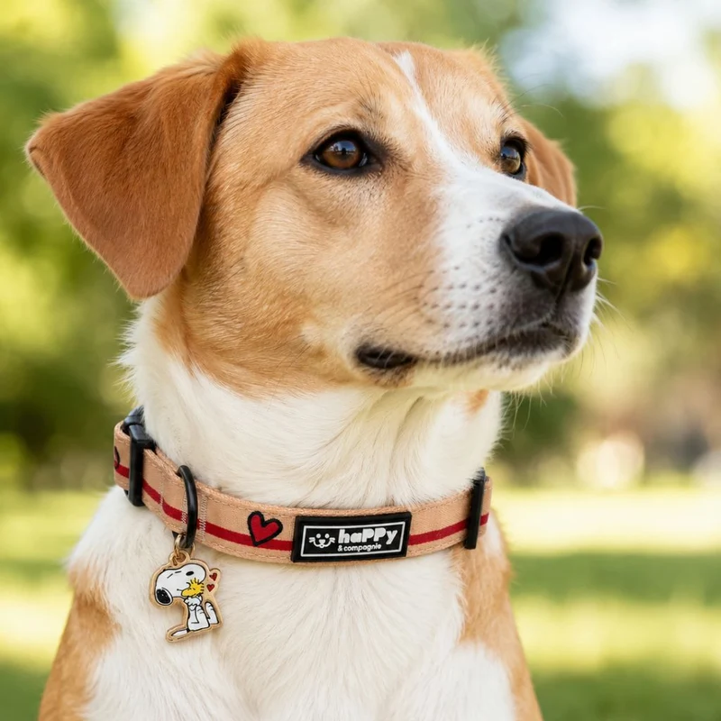 Hundehalsband Snoopy Beige