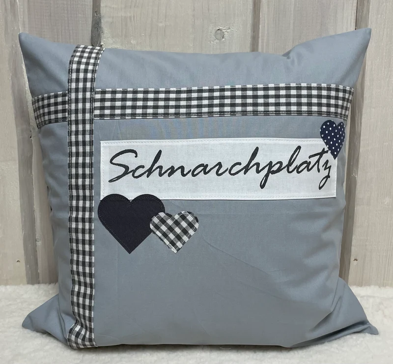 Landhausstil Kissenhülle * Kissenbezug * Dekokissen * Schnarchplatz* grau