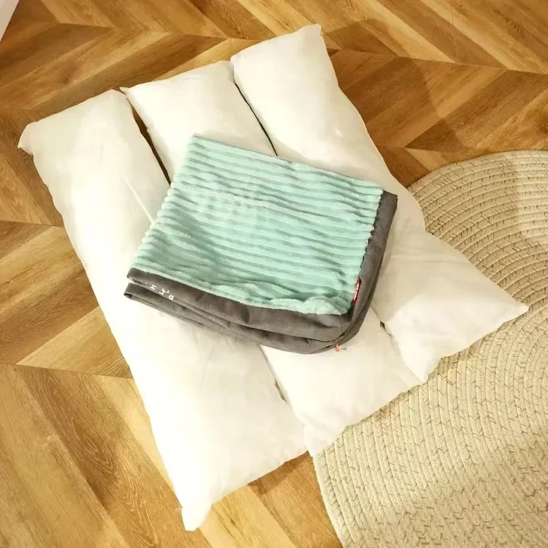 Large corduroy dog bed for medium & big dogs,Washable, soft, removable mat