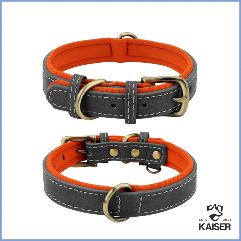 Lederhalsband für Hunde mit D-Ring