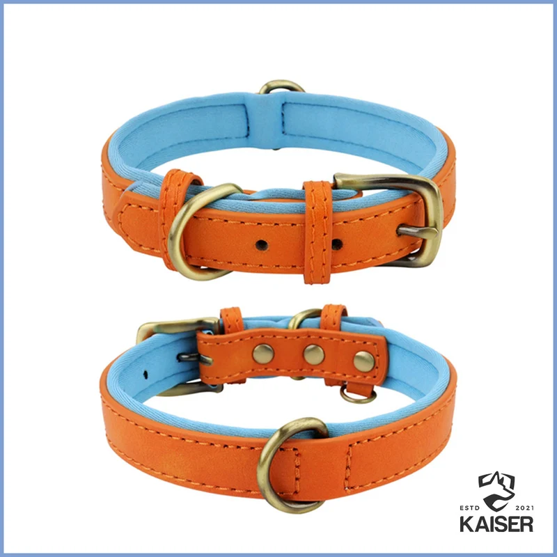 Lederhalsband für Hunde mit D-Ring
