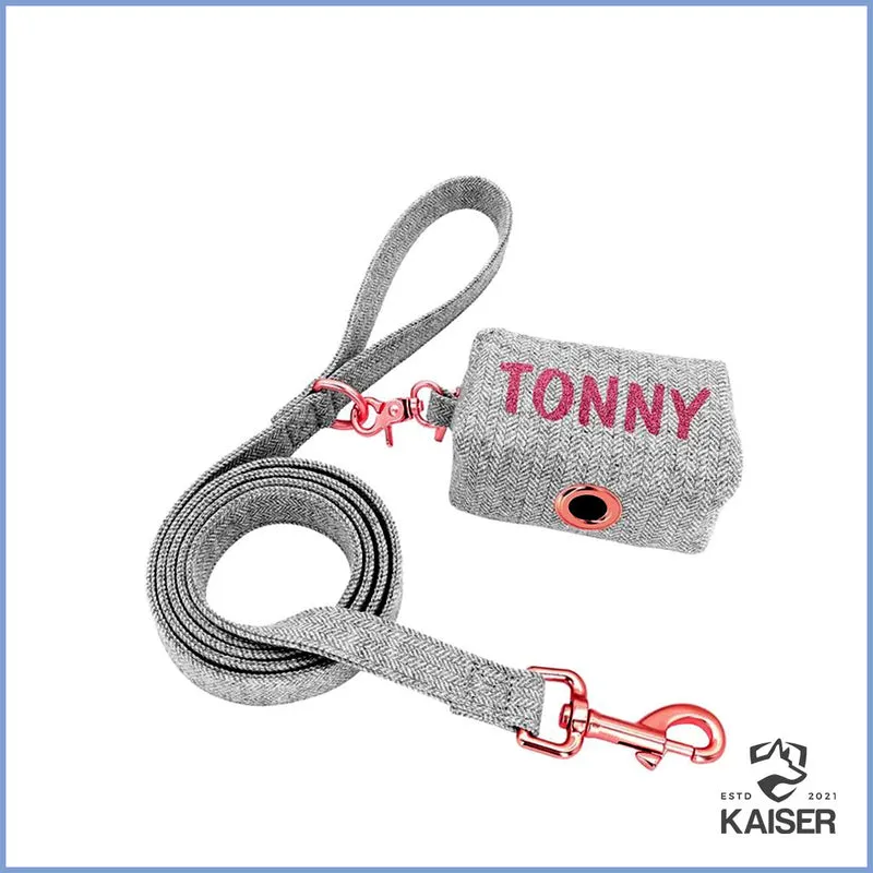 Hundeleine mit personalisiertem Kotbeutelspender
