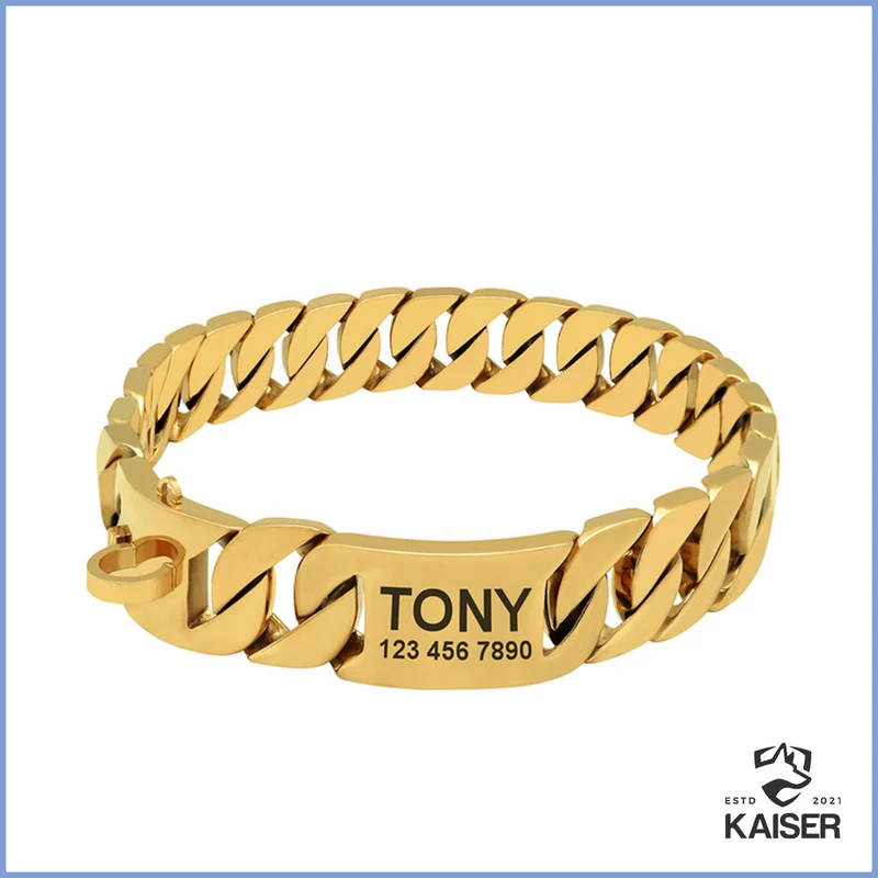 Hundehalsband Kette mit Namen
