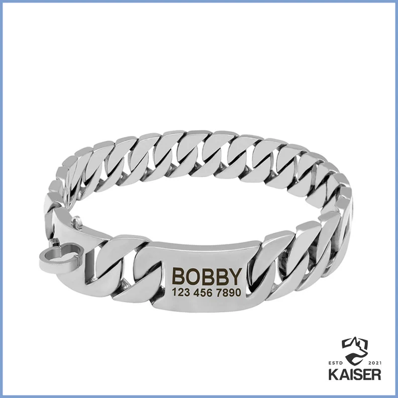 Hundehalsband Kette mit Namen