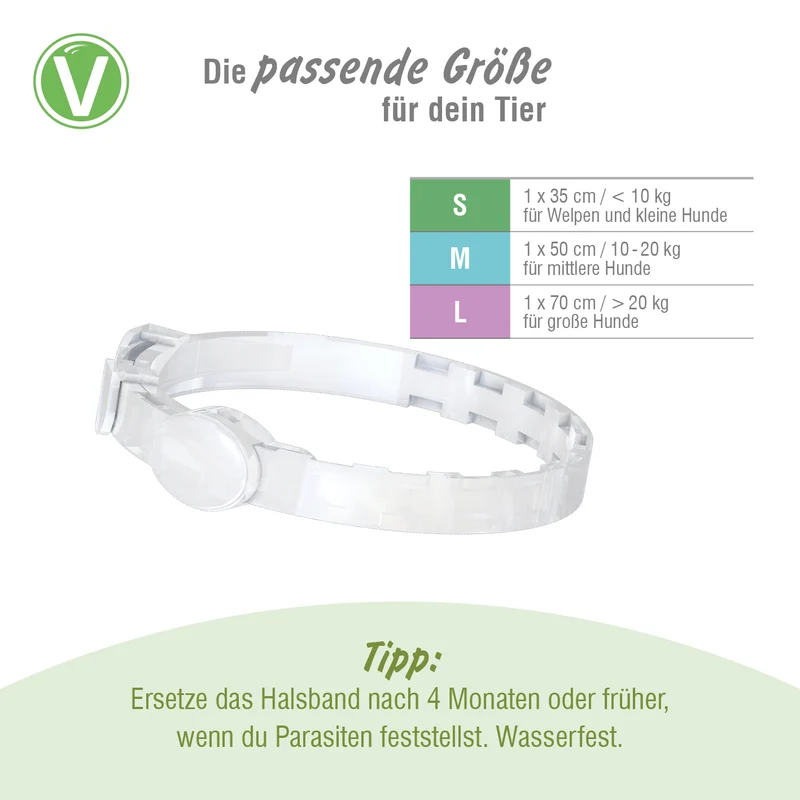Zecken- & Floh-Halsband Kokolaurin für Hunde