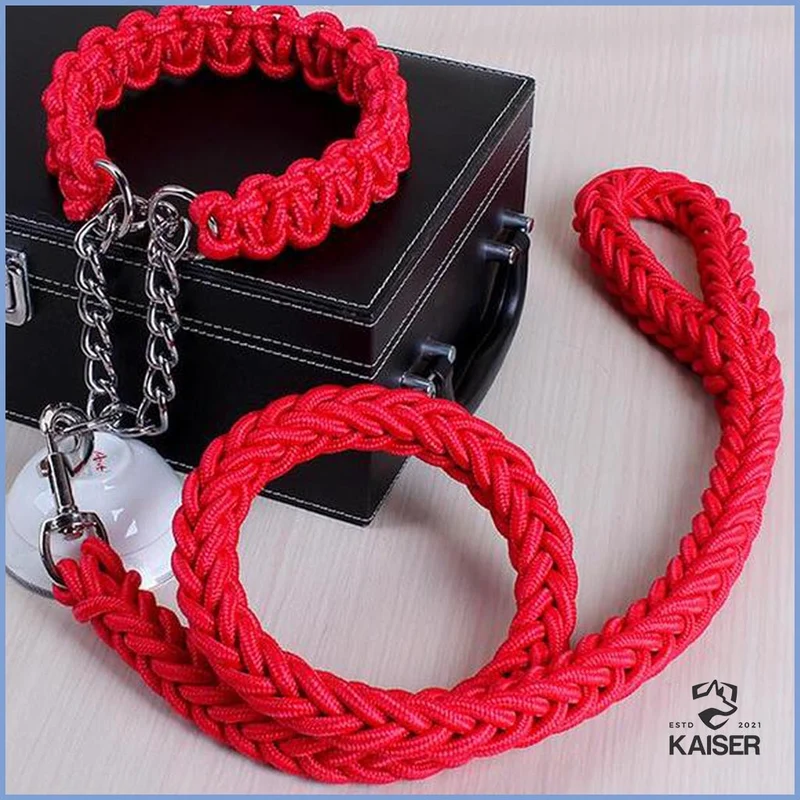 Paracord Hundehalsband mit Leine