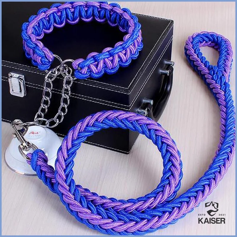 Paracord Hundehalsband mit Leine