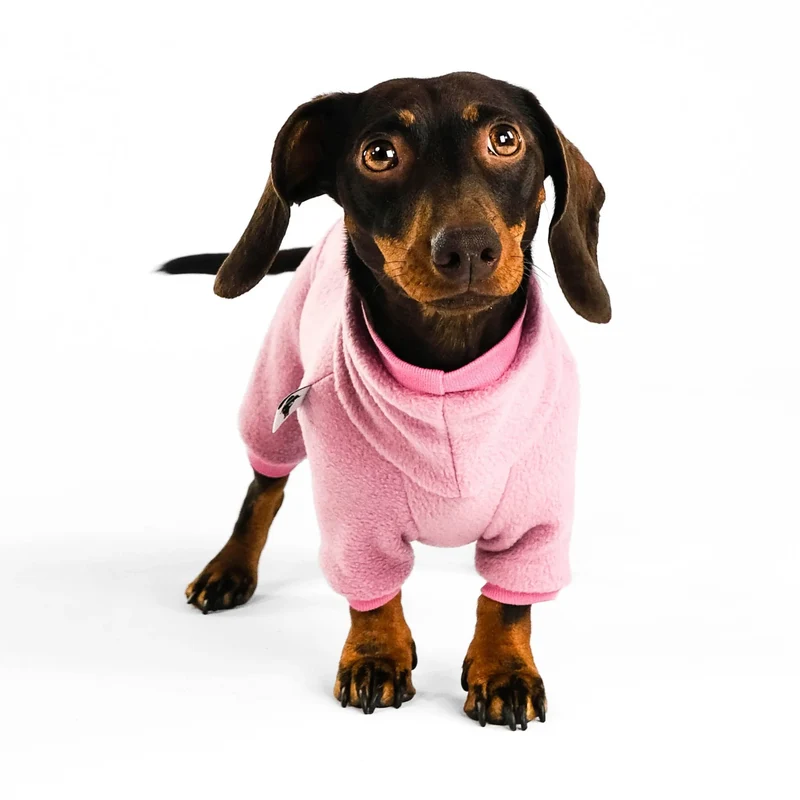 Fleece Overall für Dackel Mulberry