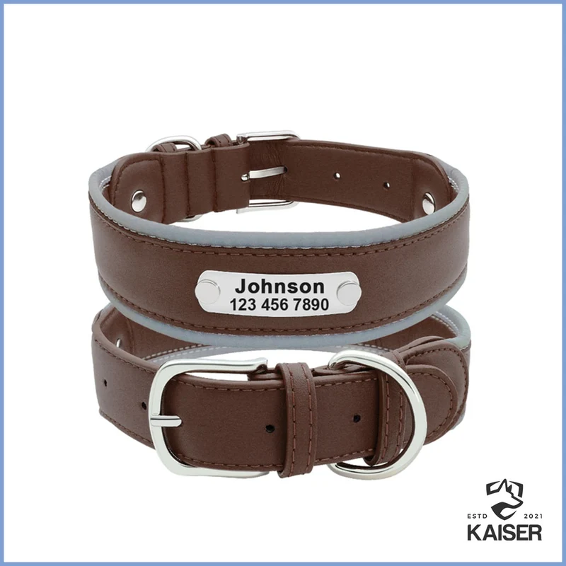 Personalisiertes reflektierendes Hundehalsband mit Gravur