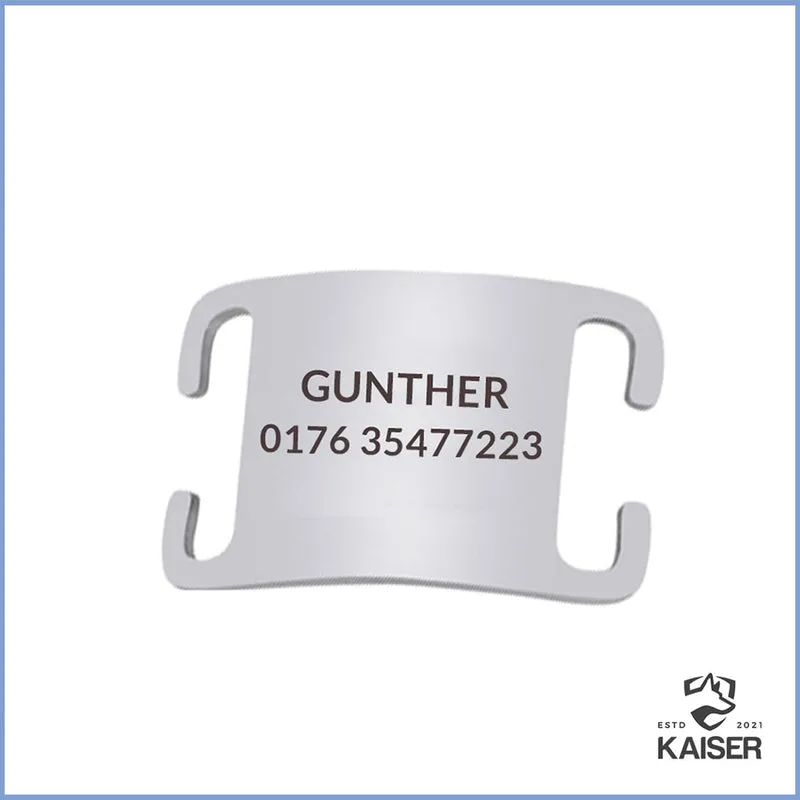 Edelstahl Hundemarke zum Aufschieben