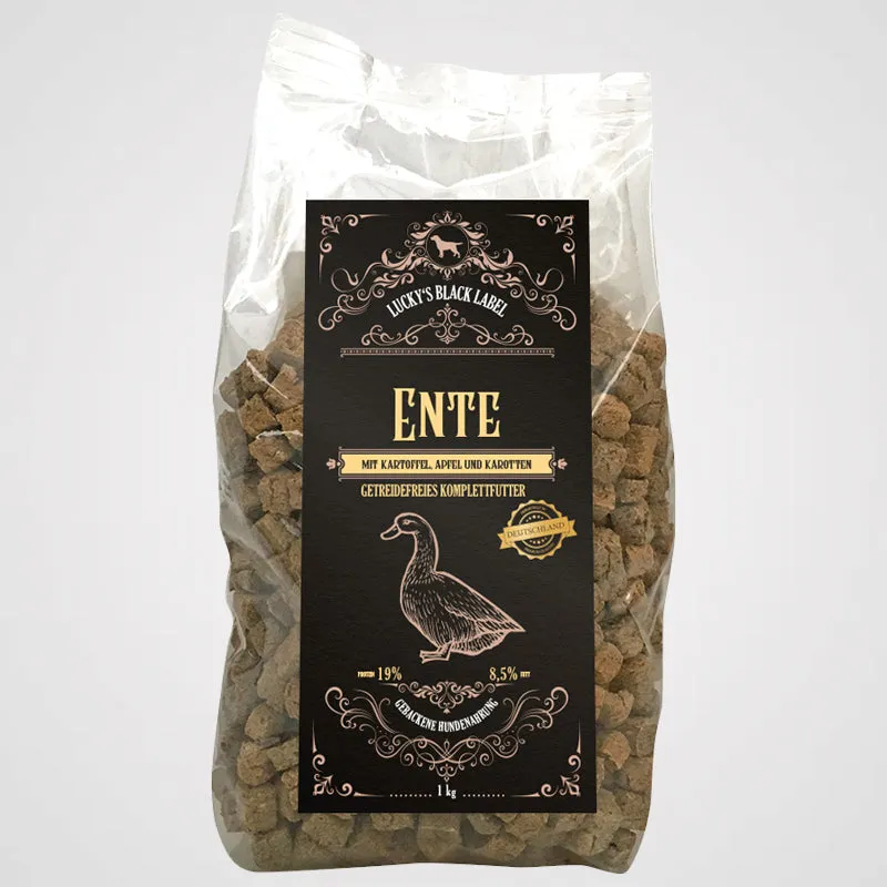 BLACK LABEL - Ente | getreidefreies Premiumtrockenfutter, ofengebacken