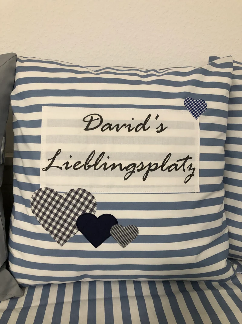 Personalisierte Kissenhülle, Landhausstil Kissenbezug * Dekokissen * …. Lieblingsplatz *