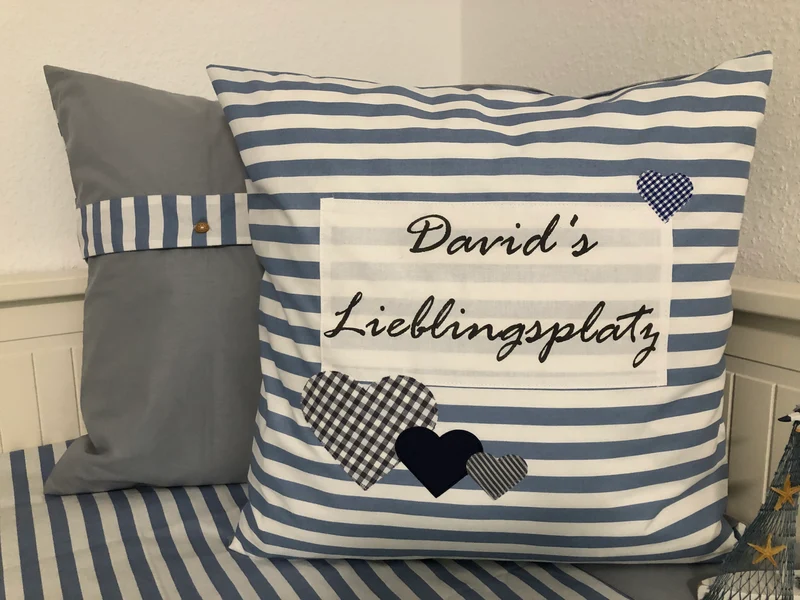 Personalisierte Kissenhülle, Landhausstil Kissenbezug * Dekokissen * …. Lieblingsplatz *