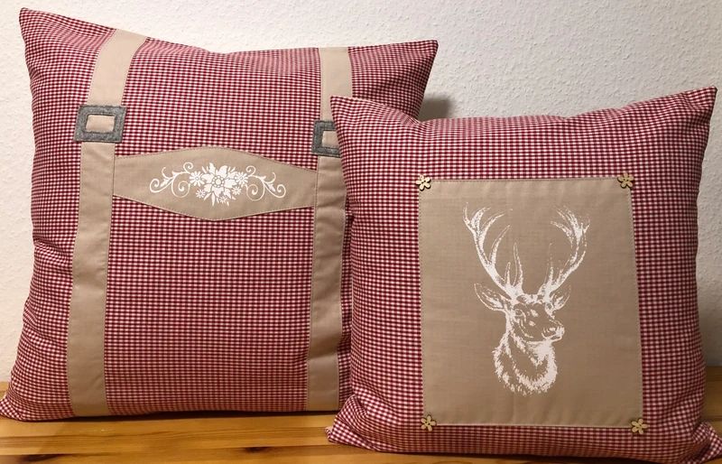 1x Landhausstil Kissenhülle * Kissenbezug * Bauernstube Dekokissen * Bayern *