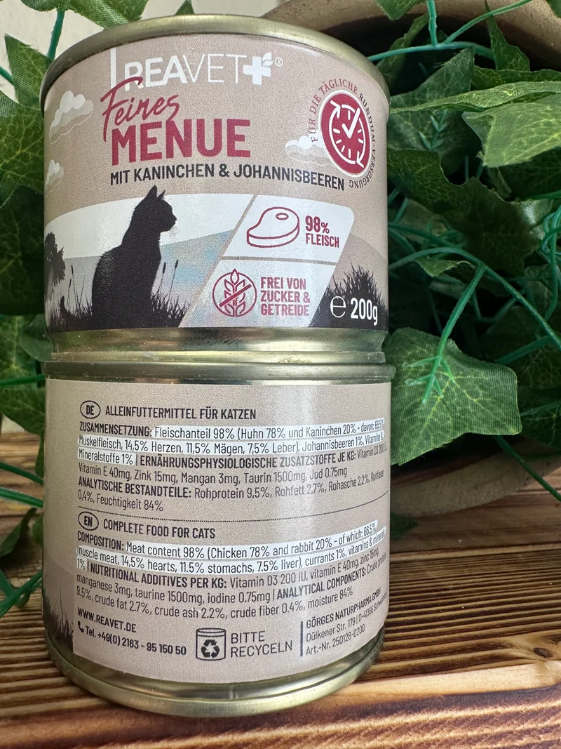 REAVET - Katzennassfutter Feines Menü 200g