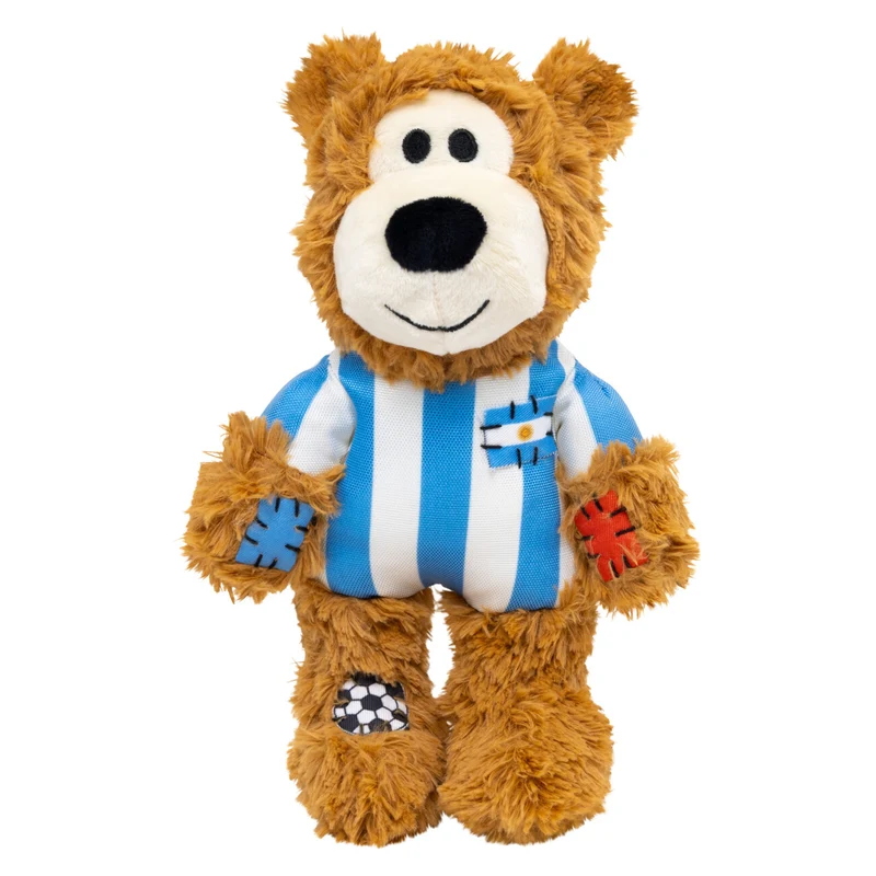 KONG Wild Knots Nation Sport Bear – Plüsch-Hundespielzeug im Fussball-Trikot