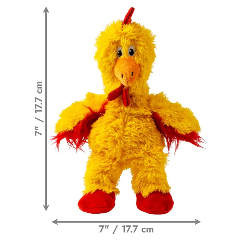 KONG Knots Chicken – Plüsch-Hundespielzeug mit Knotenseil & Quietscher
