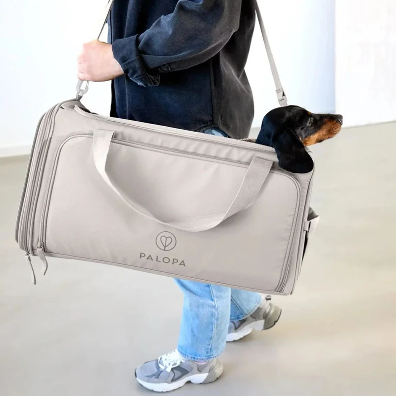 Hundetrage- und Reisetasche Benno Taupe