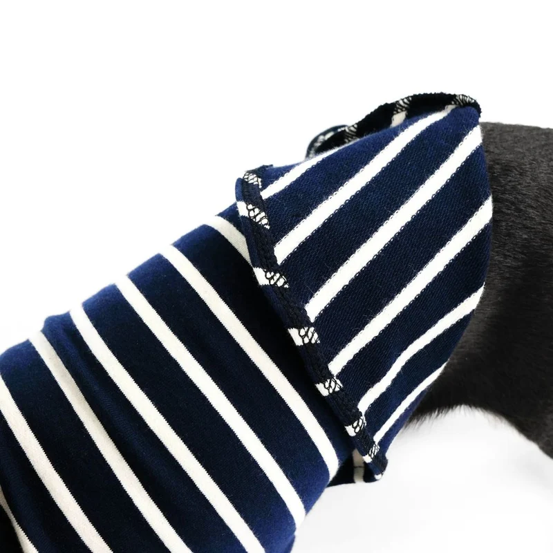 Cotton Shirt für Dackel Stripes Navy
