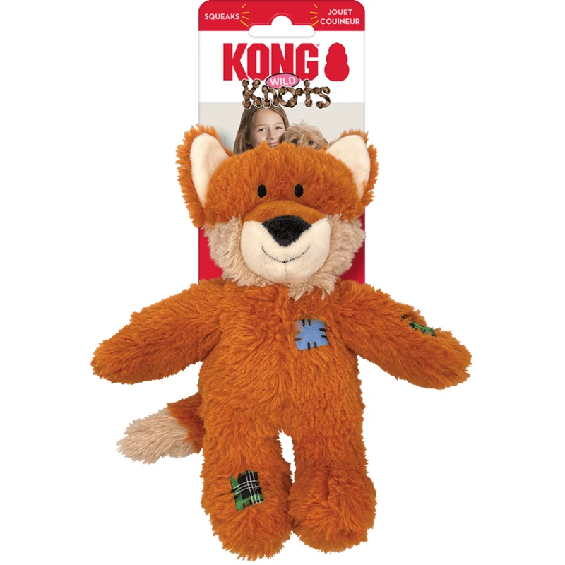 KONG Wild Knots Fuchs – Plüsch-Hundespielzeug mit Seilskelett | Zerr & Kuscheln