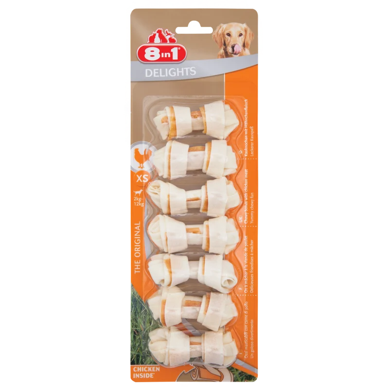 8in1 Delights Kauknochen XS für Hunde