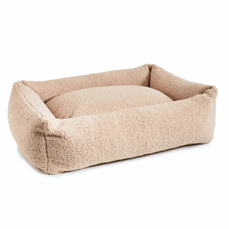 Hundebett Teddy Bouclé Ortho oder Classic Creme