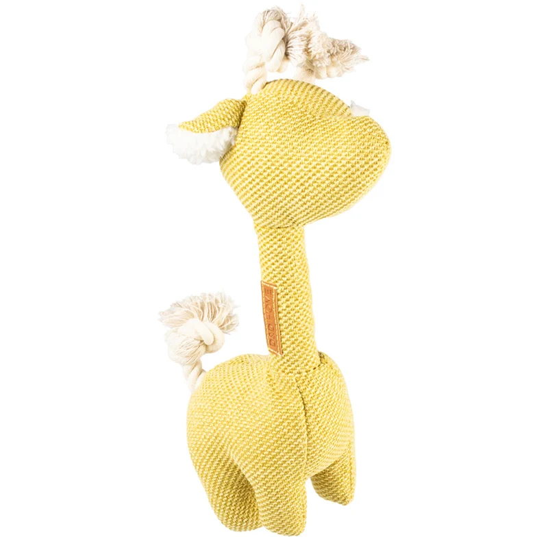 D&D HOME Hundespielzeug Giraffe George aus Cord & Seil