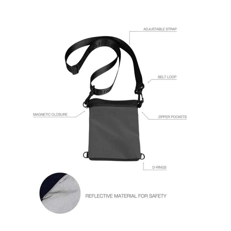 PAIKKA Visibility Treat Pouch dark Leckerlibeutel | Reflektierende Snacktasche für Training & Spaziergänge