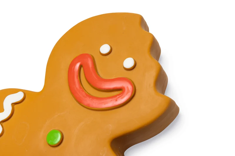 Beeztees Xmas Lebkuchenmann – Latex-Hundespielzeug mit Quietscher