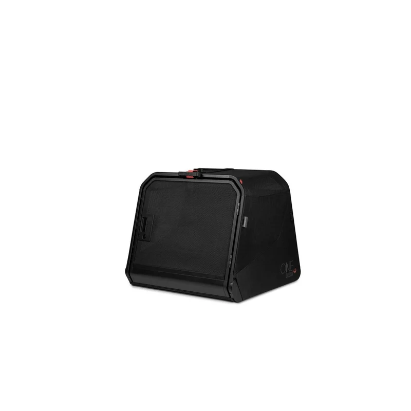 1one1 Hundetransportbox Origami – klappbar per Knopfdruck, Aluminium, S–XL