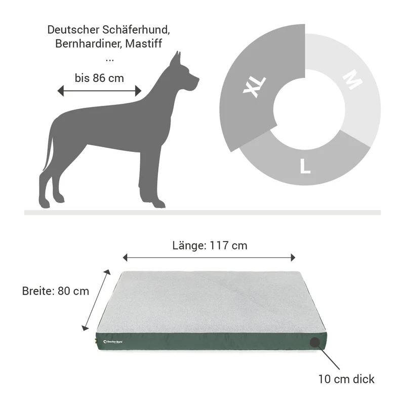 Doctor Bark Lounge-Kissen GreenLabel – waschbares Hundekissen