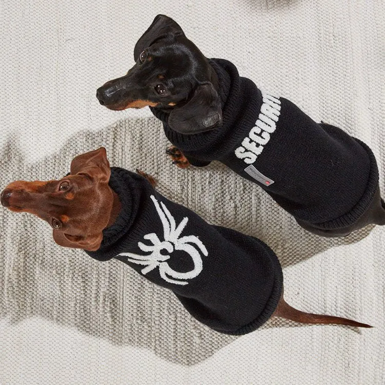 Wolters Strickpullover Spider Hundepullover – Halloween Hundebekleidung schwarz