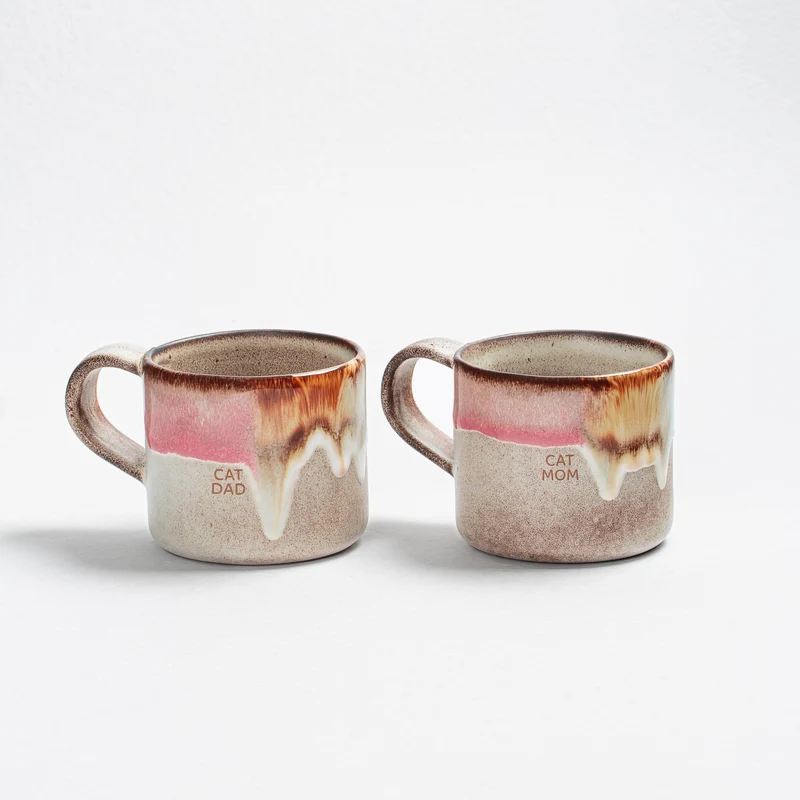 „Melting Ice Cream“-Tasse Cat Mom & Dad, 2-teiliges Set